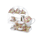 Vicenza Cangkir Set Kopi dan Teh Motif Mawar CA59